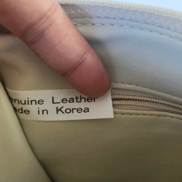 Vintage - Off-white - Genuine Leather Shoulder Bag - Made in Korea - Picture 6 of 12